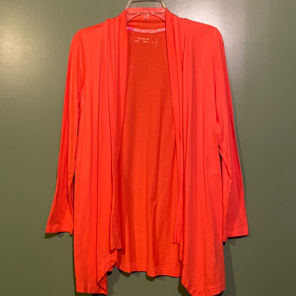 Bright and cheery coral cardigan
